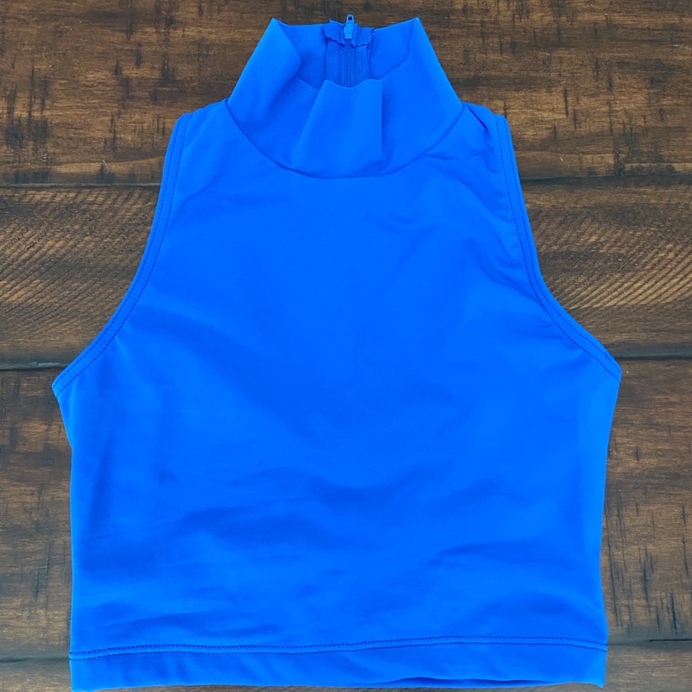 Balera: Turtleneck Royal Blue Dance Top